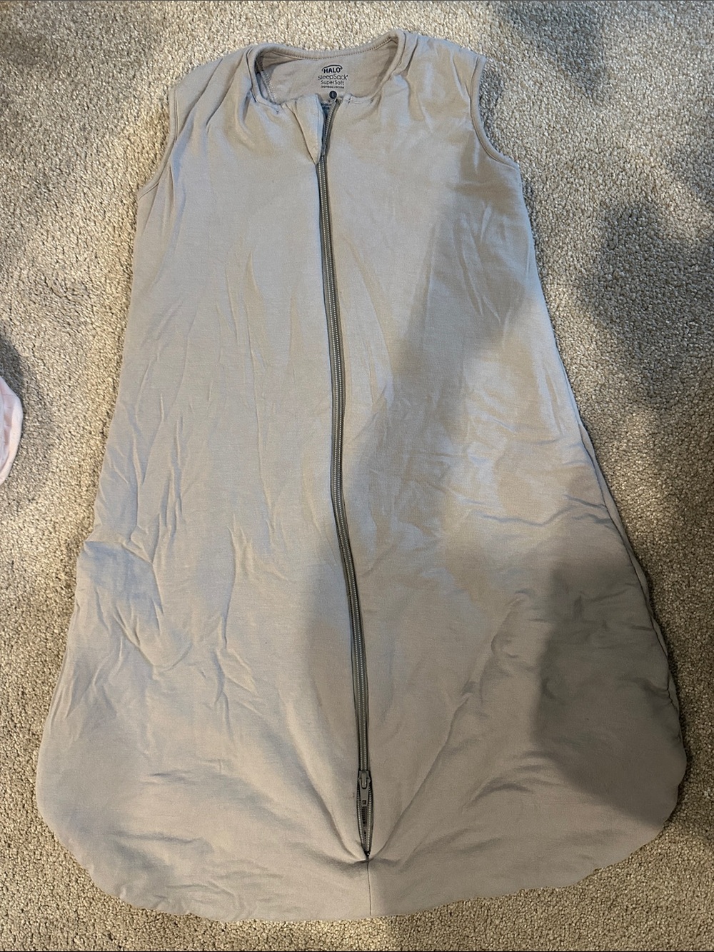 Halo Sleeveless Front-Zip Light Gray Sleep sack